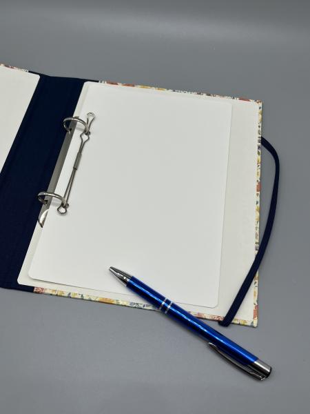 Ringbuch Planer A5 blau Ringmechanik Stift